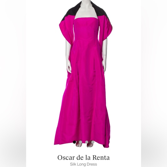 Oscar de la renta hot pink gown size 2 - Picture 16 of 16